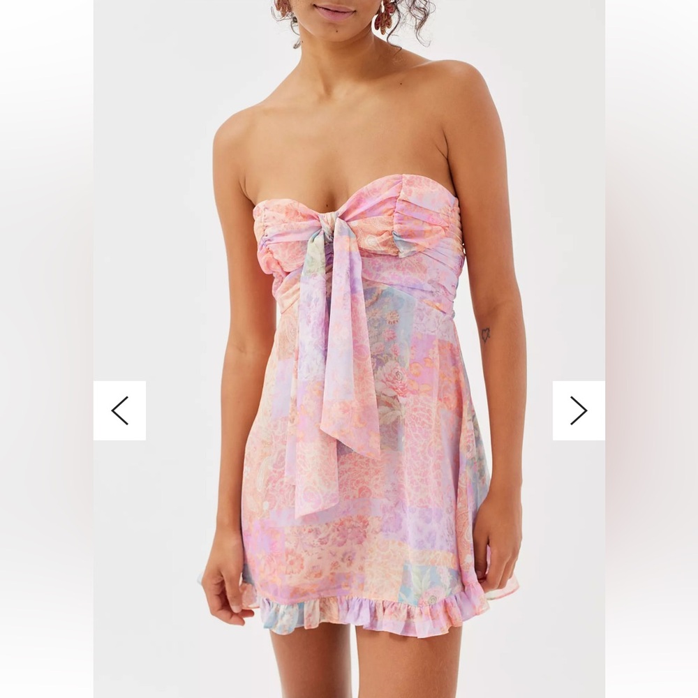 For Love and Lemons Teagan Strapless Dress EUC!